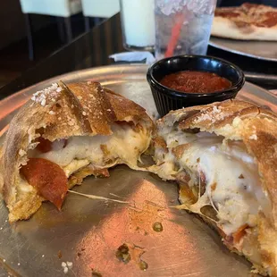 Pepperoni and Sausage Calzone