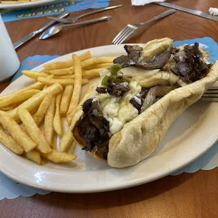 To big to finish it all. Taking half home