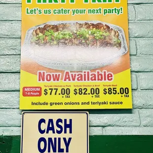 Remember: CASH ONLY!