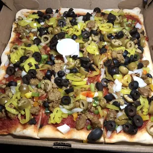 Here is my special pizza with no cheese.