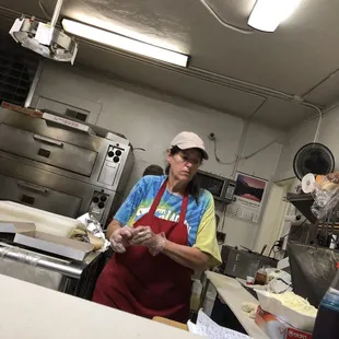 She greeted customers and is always friendly