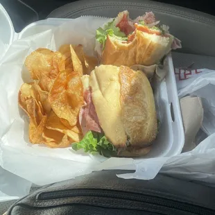 The Italian Sub with chips.