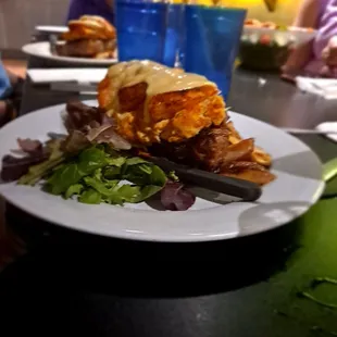 Crab imperial shrimp steak