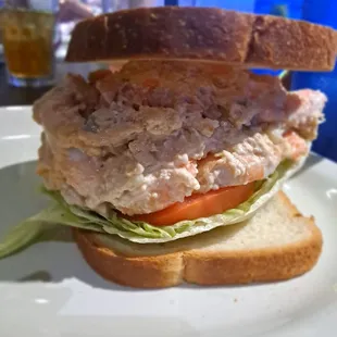 Shrimp salad sandwich