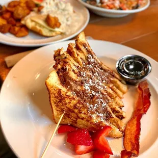 nutella bacon stuffed french toast