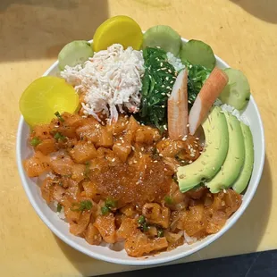 Salmon poke bowl