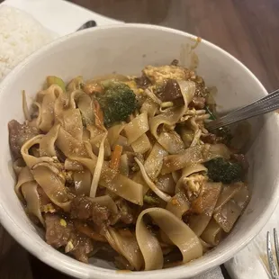 Pad see u with steak