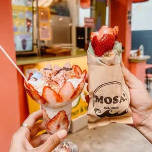 fruit parfait &amp; mosa wrap