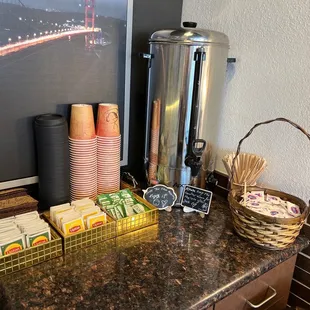 Nice set up for free hot tea :)