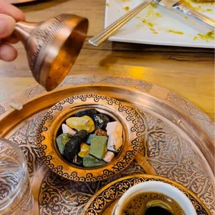 Turkish coffee and Baklava (sorry eaten )