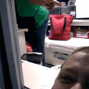 a man in a green shirt and a woman in a green shirt