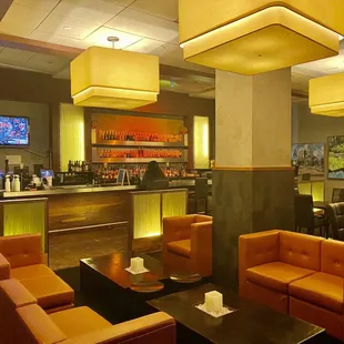 the bar and lounge area