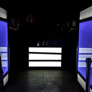 the entrance to the lounge