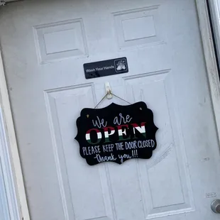 Wash your hand when you get here!