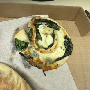 Terrible dried out spinach roll
