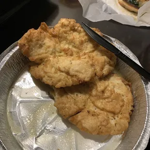 Chicken "Francese". No sauce, but it tasted nice