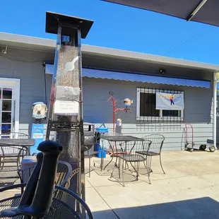 Outside cafe area