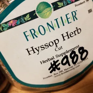 a jar of herbs