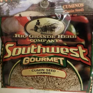 a bag of cumin seed