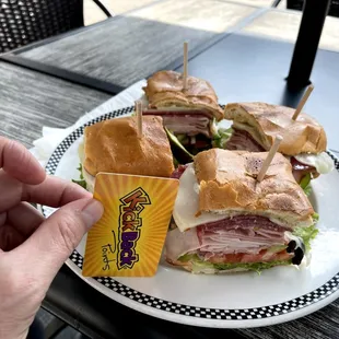 Large metropolitan sandwich, huge, hard to tell what the scale is without a credit card!