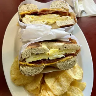 Bacon bagel Breakfast Sandwich delicious