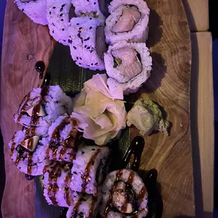 sushi, sashimi, sushi and sashimi, food