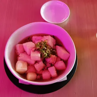 Fried tofu miso soup