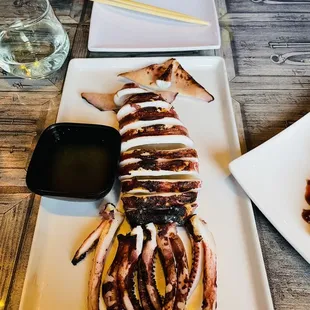 Grilled whole squid! Yum yum!
