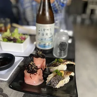 Sake bomb and Saba