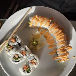 sushi, sashimi, sushi and sashimi, food