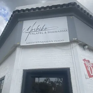 The sign outside