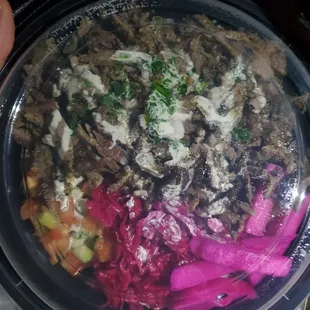 Beef Shawarma bowl to go