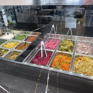 The selections of fresh vegetables