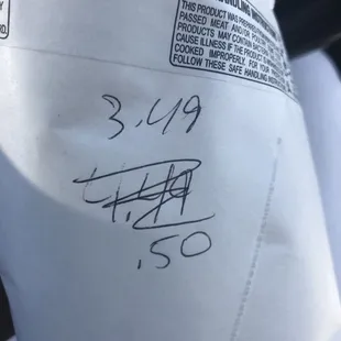 a close up of a bag of food