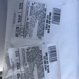 two packages of food