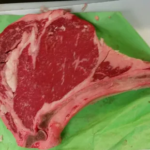 USDA Bone In Beef Ribeye Steak.