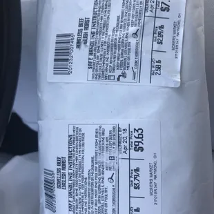 two packages of food