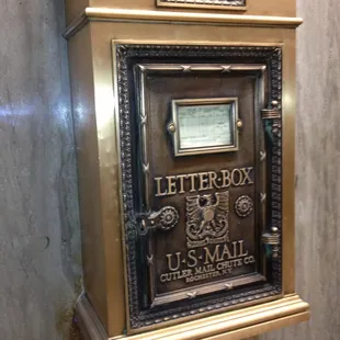 The building was re-purposed from some other function from years past. Here's an old-timey mail slot in the main entry way.