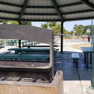 Gazebo with grill usually requires reservations in advance.