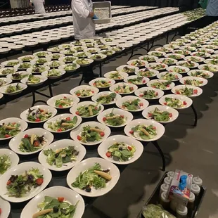 Garden Salads for the Convention Center for 800 guest