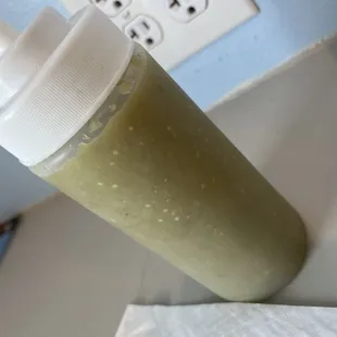 Don't miss the green sauce