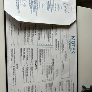 Menu showing &apos;lunch special&apos; that everyone on the table has to order to get it