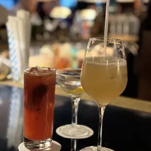 The Orange Cocktail, martini with a twist and Snow Bird