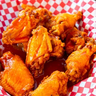 chicken wings and fried chicken, food