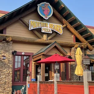 the front of the restaurant