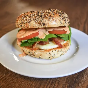 Everything bagel sandwich