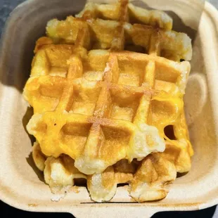 Egg &amp; cheese waffle sandwich
