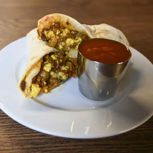 Soy Egg & Chorizo Breakfast Burrito