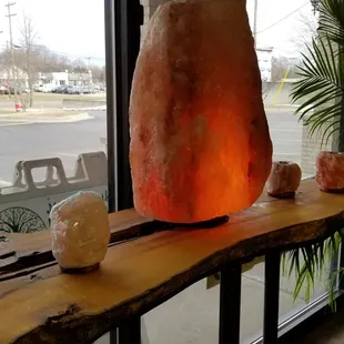 Our 250 pound GIANT salt lamp!