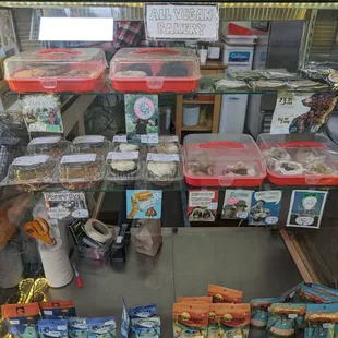 Baked goods selection